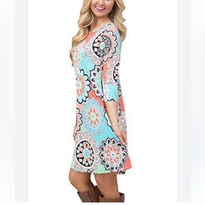 LONDON TIMES NWT Floral Patterned Dress - Multicolor